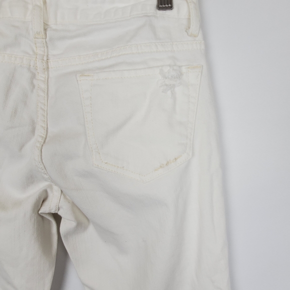 Aeropostale White Bayla Skinny Distressed Jean 3/4 - Picture 5 of 7